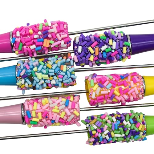 Lopenle Pack 12 Bolígrafo Gel con Cuentas Coloridas miniatura 5