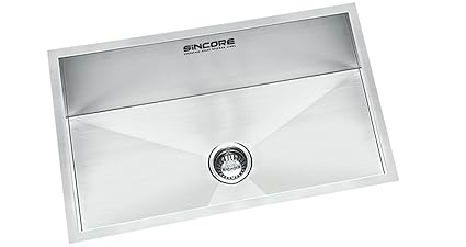 SINCORE Matt Finish Single Bowl Hand Crafted 304 Grade Stainless Steel Kitchen Sink (32X20X9-inch)