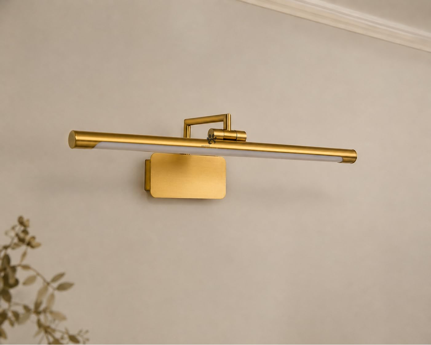 Mufasa 12 Watts Golden Finish LED Picture Light Wall Mirror Photo Frame Vanity Light Adjustable Dressing Table Light with 3 Step Colors-image-36