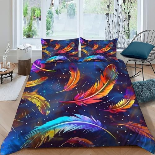 Housse de couette attrape-rêves parure de lit microfibre 3 pièces 200x200