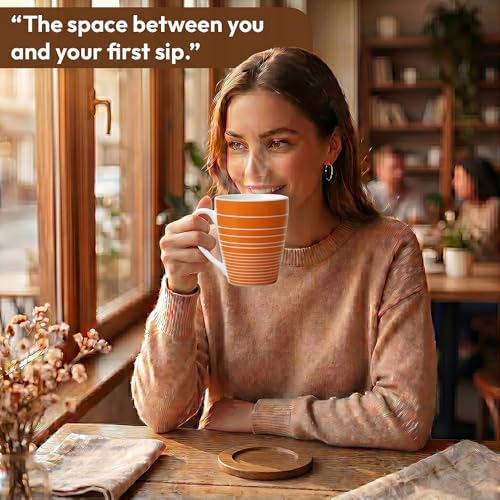Image of UPC Premium Bone China Coffee Mug Set of 2 | Elegant Ceramic Tea & Coffee Cups for Home, Office & Cafe | Lightweight, Durable, Microwave & Dishwasher Safe Mug Set | Luxury Drinkware Collection