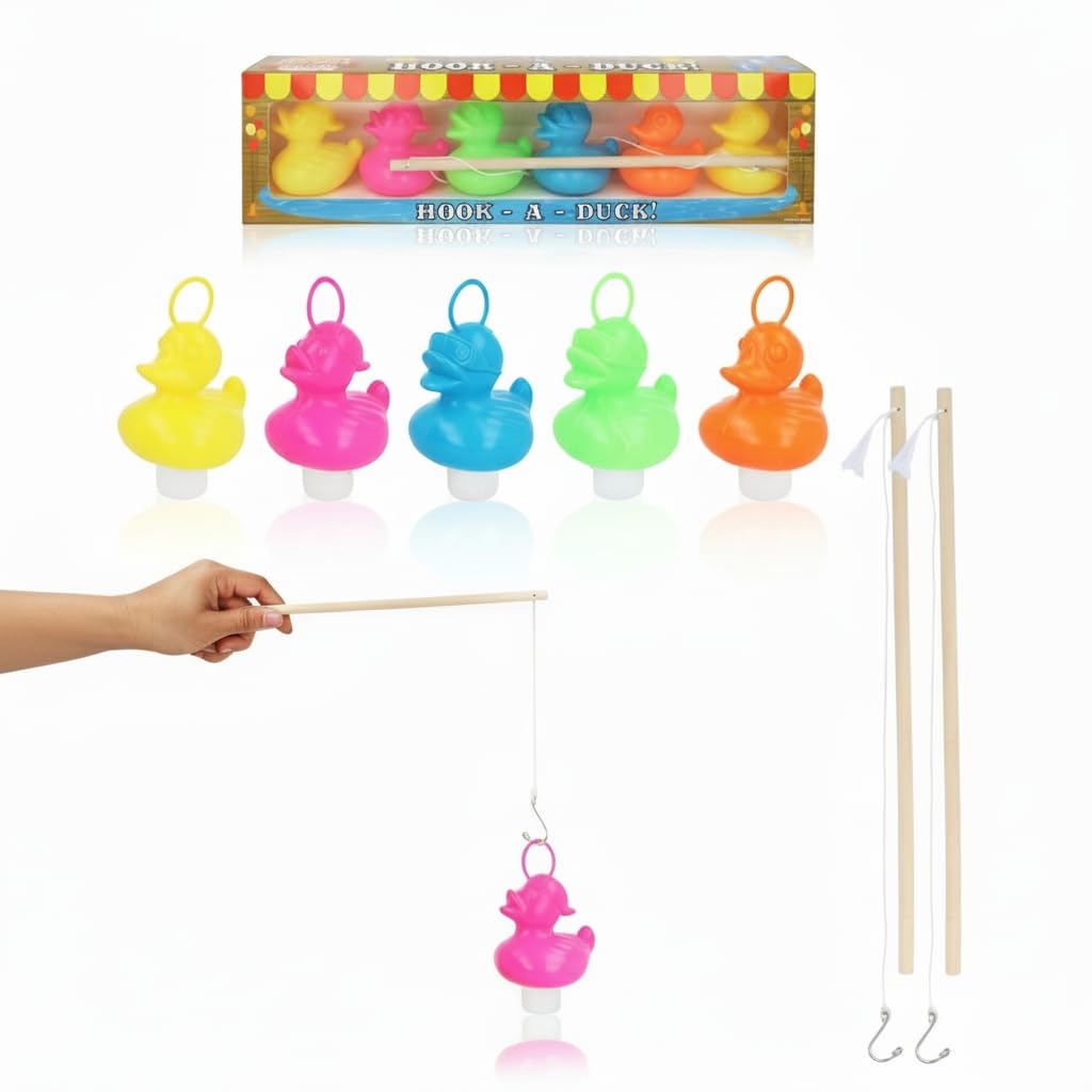 TC TOYS - Classic Weighted Hook-a-Duck Game, Multicolor, 7 cm (W) x 11 cm (L) x 41 cm (H)