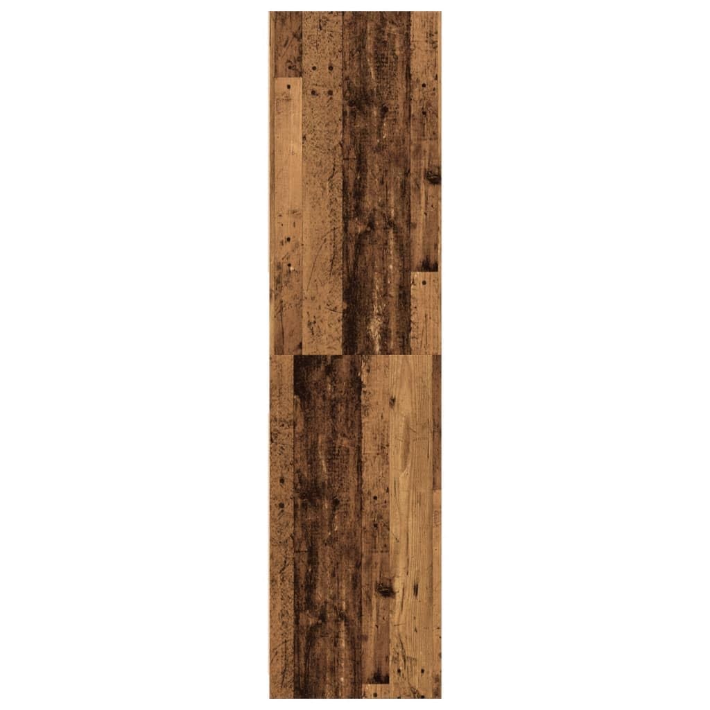 Garde-Robe Bois d'ingénierie Vieux Bois 80x50x200 cm Armoire penderie Rangement vêtement Dressing Meuble lingère pour Chambre Salon entrée Bureau