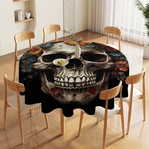 Nappe ronde résistante à l'huile et imperméable lavable en machine pour buffet