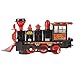 Hey! Play! Toy Train Locomotive Engine Car with Battery-Powered Lights, Sounds and Bump-n-Go Movement for Boys and Girls Black