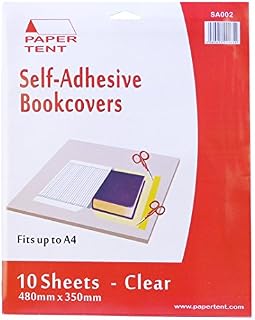 Self-Adhevsive Clear Book Covers, 10 Sheets