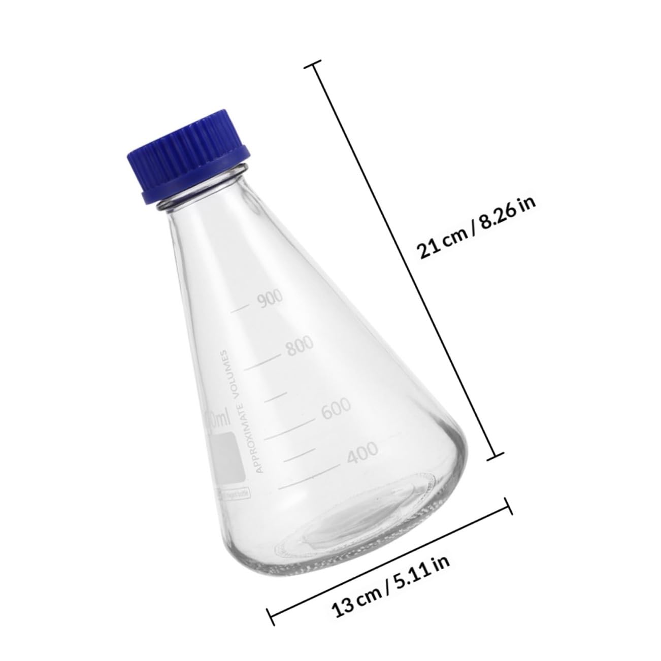 MAGICLULU 2 piezas Frascos de Vidrio Cónicos para Laboratorio con Precisa Material Seguro Uso Educativo y Científico