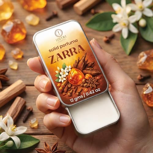Image of Solid Perfume |zarra&Fleur Alcohol Free Wax Perfume Balm, Long Lasting | Pocket Tin 12g, Pack Of 2| Non Greasy Smooth Glide, Travel Friendly Men And Women