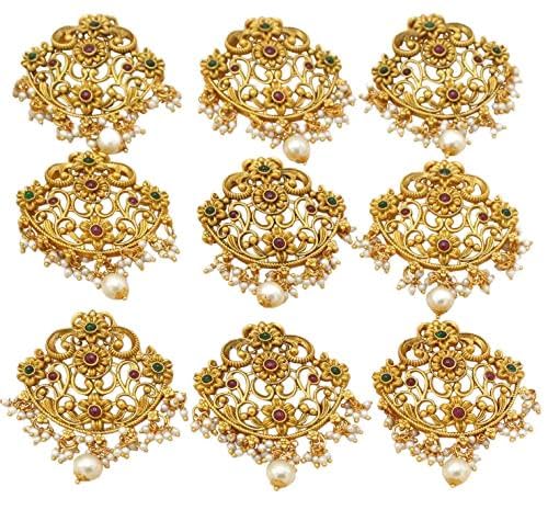Southern Bling Hair Jewelery Choti Jadai Billai Indian Hair pin Hair Decoration,Hair Brooch with Hook Wedding Bridal Jewellery for Women_Model No-6227-image-49