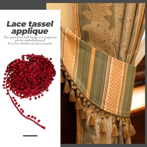 Bolas de pompones decorativas rojas de fibras acrílicas POPETPOP 6