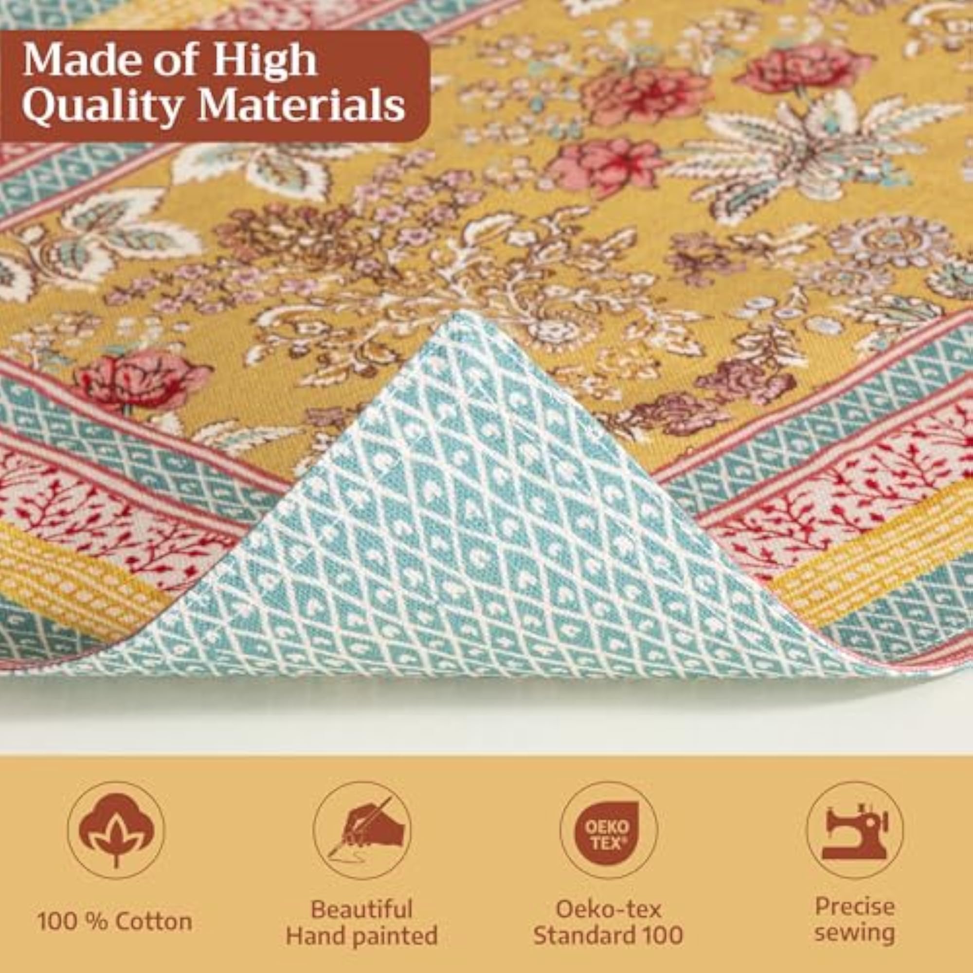Reusable 100% Cotton Placemats Set of 4