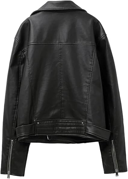ジャケット・アウター vintage C&S Mackinnon leather jacket S Jegsnoe Women PU Leather Jacket Spring Autumn Vintage Old