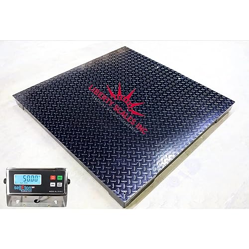 Liberty LS-700-4x4-2.5k-NN Industrial Floor Scales/Warehouse Pallet Scale with Indicator 48