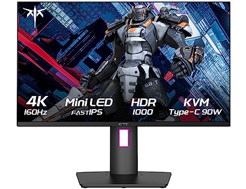 Image of KTC 27 Inch 4K Gaming Monitor, Mini LED, Fast IPS, HDR1000, Built-in Speakers, HDMI2.1, DP1.4, Type-C 90W, 160Hz /144Hz Computer Monitor, Vesa Wall Mount