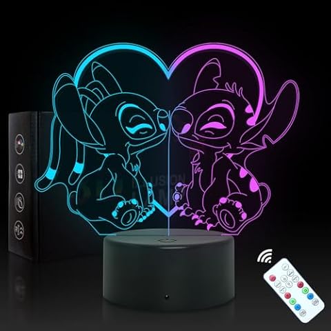 Shenjia 3D LED Colour Changing Stitch Night Light Cover