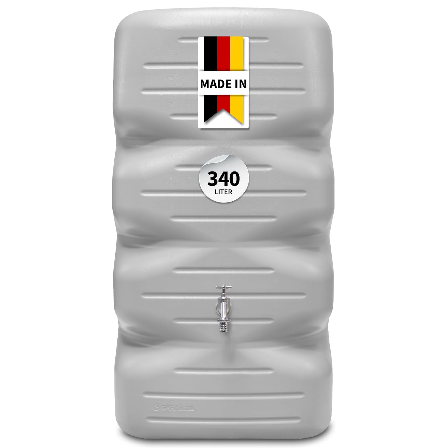 GARANTIA CUBUS Regentonne, 340 Liter, betongrau, Recyclingkunststoff
