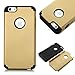 iPhone 6s Plus Case, Lumsing Hard Soft Rubber Hybrid Shockproof Impact Rugged Armor Defender Case Protective Cover for Apple iPhone 6/6s Plus (5.5 inch Screen) with Screen Protector (Gold/Black)