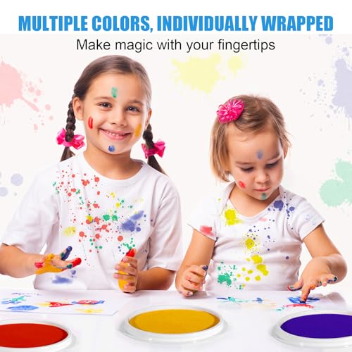 image for CraftyManor 7 Inch Large Ink Pad for Kids Washable | Washable Stamp Pa