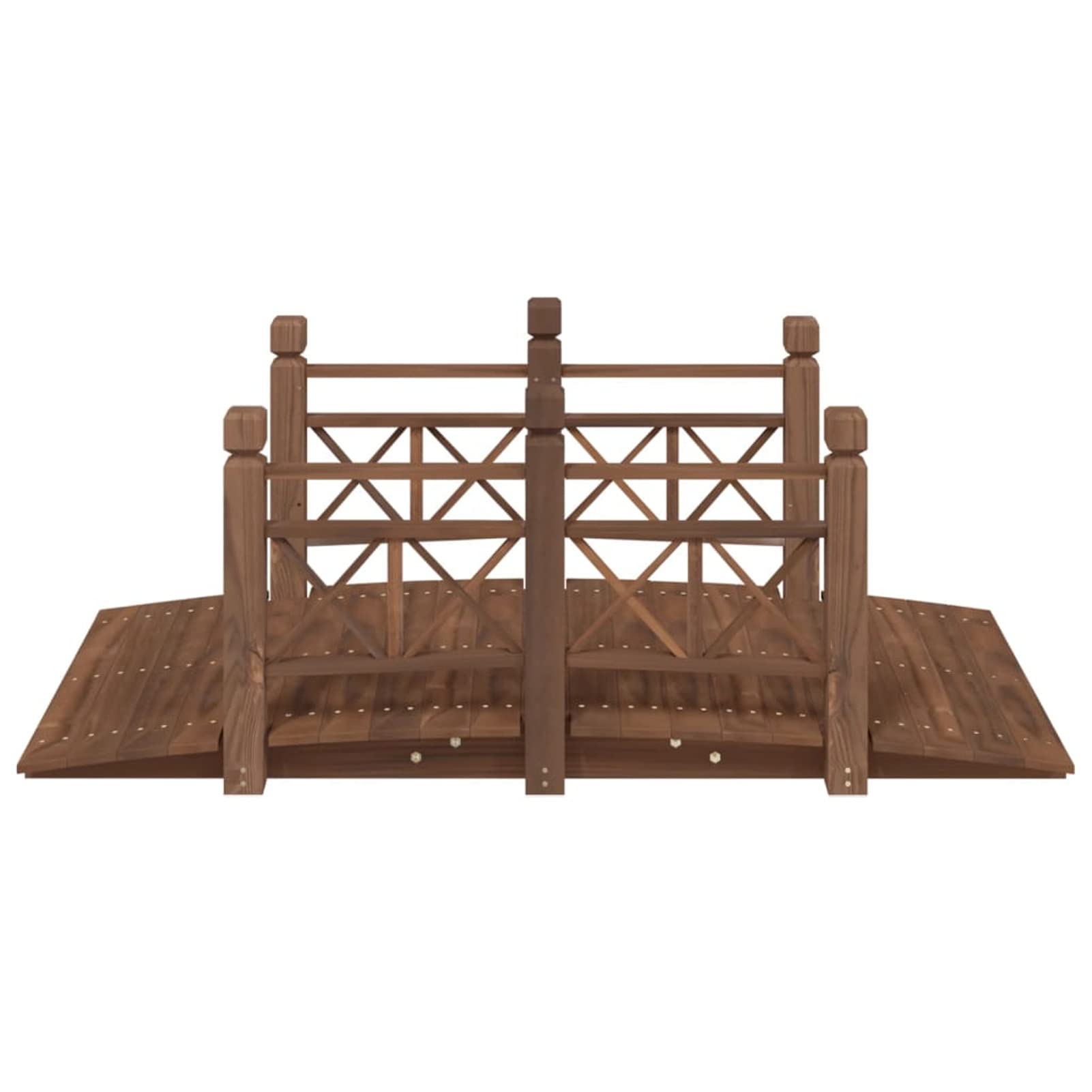 BaraSh Ponte Giardino 150x67x56cm Legno Massello Abete Rosso