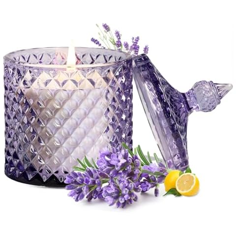 Lavender Lemon Soy Wax Candle for Relaxation Cover