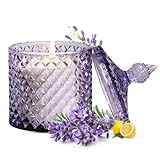 PPIFAS Lavender Lemon Scented Candles,Gifts for Women Men, Large Jar Aromatherapy Candle for Home,Natural Soy Wax Scented Candle for Relaxing & Calming (Spring Scent)