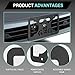 No Drill Front Bumper License Plate Mount Compatible with Jeep Renegade 2015-2023 Front Grille License Plate Mounting Bracket Holder Anti-Theft Car License Plate Frames Accessories Kit