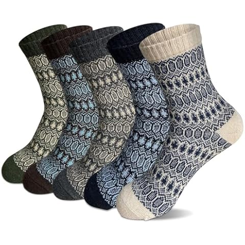FYC Women Socks Winter - Gifts for Women - Warm Thick Soft Wool Socks Christmas Gifts Socks Cozy Crew Socks, multicolor, One Size Cover