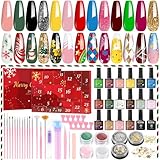Makeup Advent Calendar 2025, 24 Days Christmas Gift Nail Art Kit for Adults Women, 2025 Christmas Countdown Beauty Advent Calendar for Teen Girls, Mom, Wife,Girlfriend, Xmas Gift Box Makeup for Her
