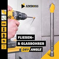 Amboss DryAngle Ø 10mm Fliesenbohrer Glasbohrer Keramikbohrer - Sechskantschaft für Bohrmaschinen - Glas/Wandfliesen/Dachziegel/Keramik bohren – Ansicht 2