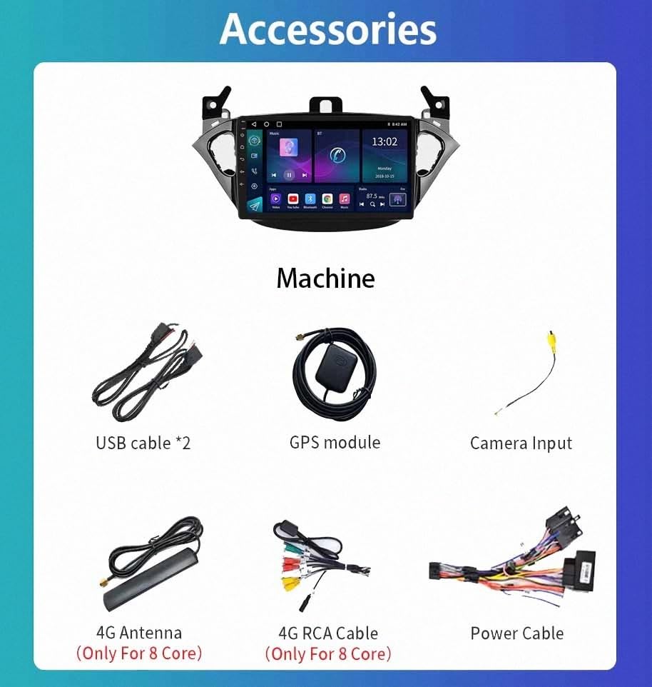 Pantalla Carplay coche inalámbrica Android Auto Opel Corsa E Adam Bluetooth GPS multimedia 6