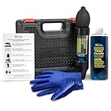 Gold Label Detailing Combustion Leak Detector Kit - 100+ Tests Automotive Engine Block and Head Gasket Tester, Ideal for Detecting Blown Gaskets (Tester with 16.9oz Fluid)