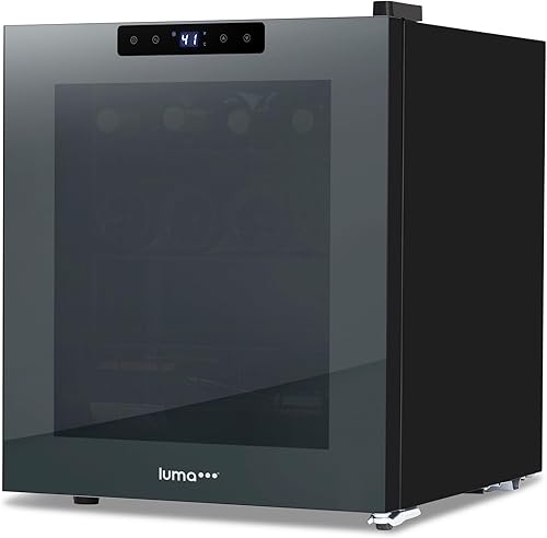 Miniatura 17 de Luma Comfort Shadow Series - Refrigerador de vino de 16 botellas, refrigerador de vino con espejo independiente con puerta de vidrio templado de