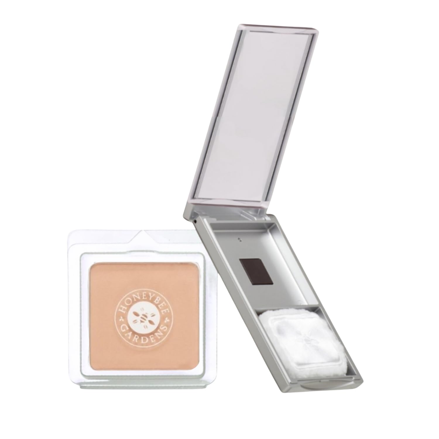 Honeybee Gardens Malibu Medium Olive Foundation Refill Compact, Talc-Free
