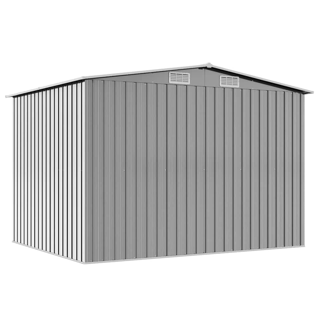 vidaXL Caseta de Almacenaje Jardín Metal Gris 257x205x178 Cobertizo de Patio