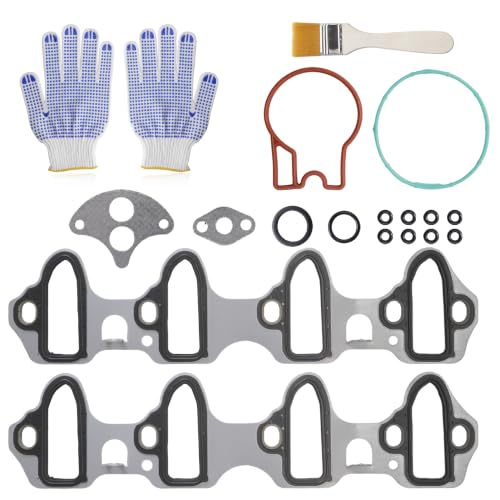 Image of Intake Manifold Gasket Set, for Chevy /for GMC, for Cadillac Escalade, for Workhorse FasTrack, for Hummer H2 /H3 /H3T, for Saab 9-7x, for Buick Rainier, for Isuzu Ascender,00-17,6.2 /6.0L, MS16340