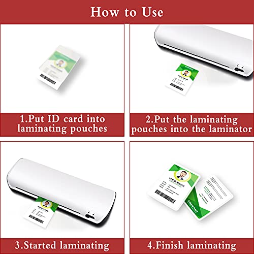 300 PCS Thermal Laminating Sheets, 2.6 x 3.7 Inch (Business Card Size) Transparent Hot Laminating Sheets Thermal Laminating Paper for Protecting Business Card ID Card image 8