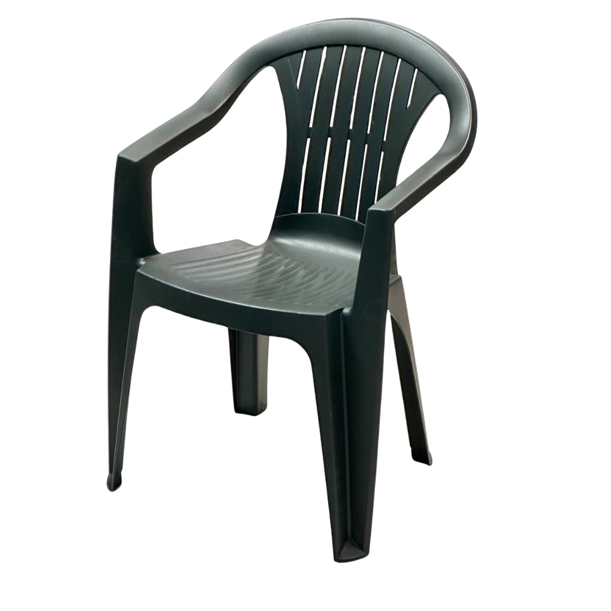 Tomaino Gartenstuhl Kunststoff mit Armlehnen Stapelbar, 6er Set Stühle für draußen, Balkon Bar, Aktivität (6, Grün 2), TOM007