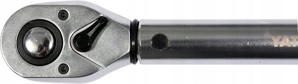 Close-up of the ratchet head of the Yato torque wrench