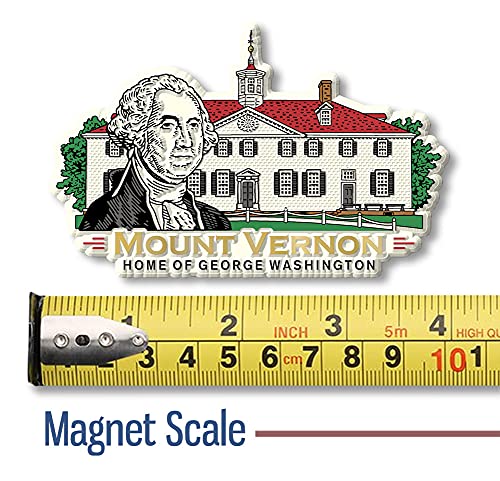 Imán decorativo Mount Vernon Classic Magnets 3D goma miniatura 5