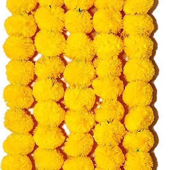 Buy MIFA DECOR Artificial Marigold Genda Phool Yellow Colour Flower