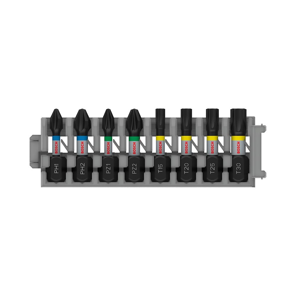 Bosch Professional Bosch Pro 8 Piece Impact Phillips / Pozi / Torx Screwdriver Bit Set