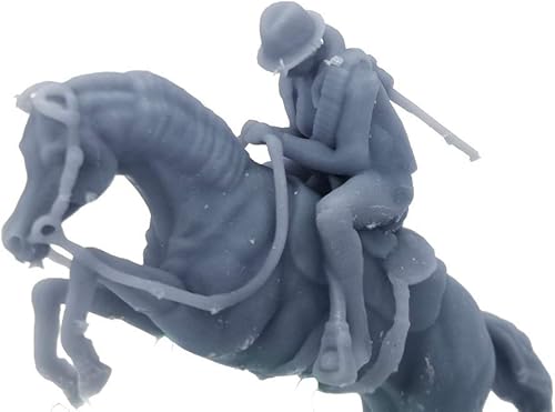 Miniatura 4 de Outland Models Scenery Miniature Western Cowboy con figura de caballo 148 O Scale