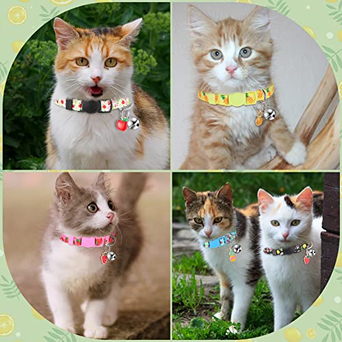 12 Pieces Breakaway Cats Collar with Bell and Summer Fruit Patterns Pendants, Safety Adjustable Collar Set for Pets… - Image 8