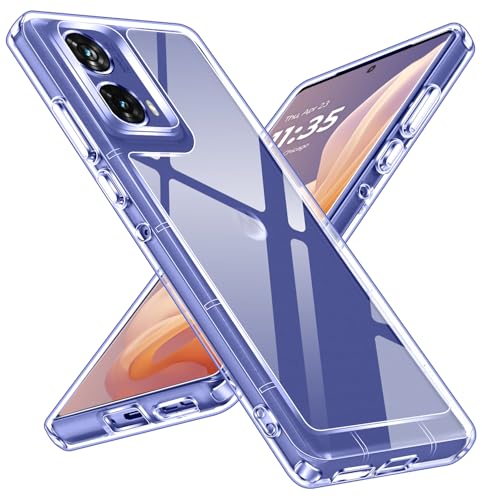 ivoler Anti Amarillo Clara Funda para Motorola Moto G85 5G, [Protección Militar] Carcasa Bumper Teléfono Antigolpes Transparente Anti arañazos Silicona PC Duro Case