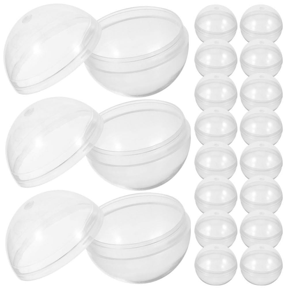 NUOBESTY 100Pcs Transparent Claw Machine Balls - 1.4 Inch Clear Plastic Refill Balls for Vending Machines, Prize Storage, Party Decor & DIY Crafts