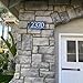 Beautifully Handcrafted and Customizable Stone Home Address Plaque (12