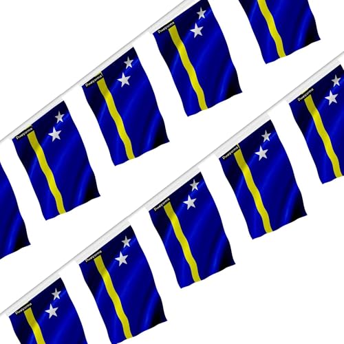 Guirlande drapeau Curaçao 18x28cm lot de 50 pièces pour décoration