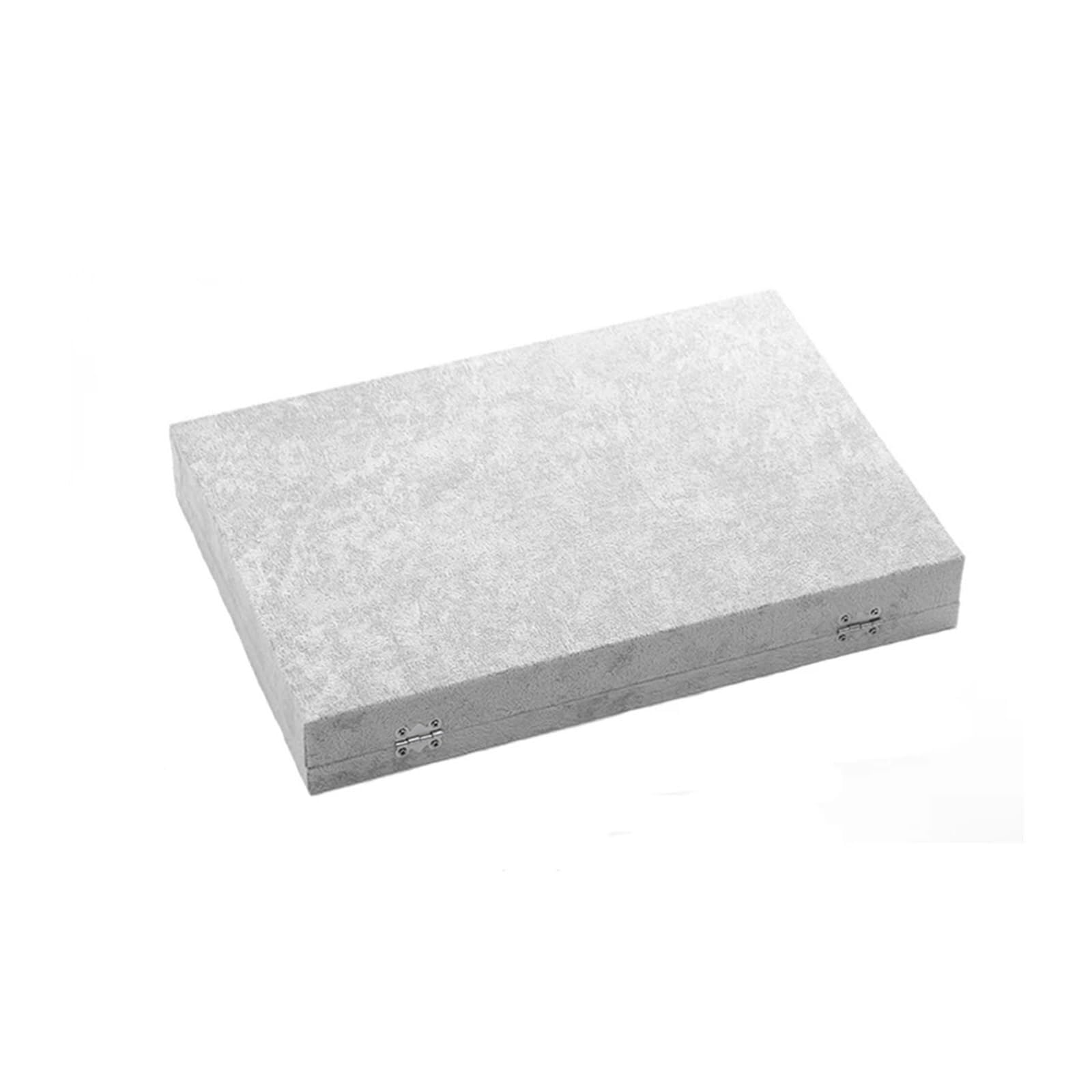 1 Pc Creative Gray Velvet Necklace Rings Earrings Jewelry Display Organizer Box Case Jewelry Box Storage Showcase Originality