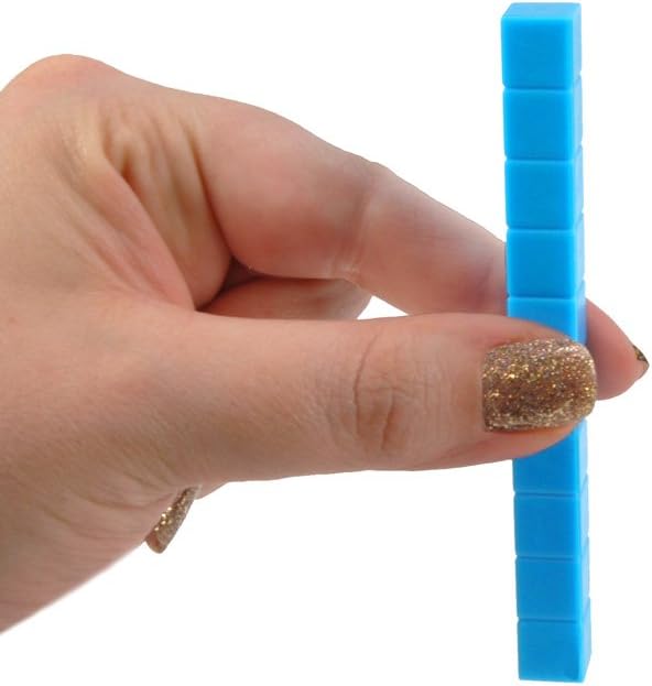 EAI Education Base Ten Intermediate Classroom Set: Blue Plastic - Blocks Only