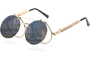 Dwayne Wayne 90's Steampunk Flip-up Sunglasses